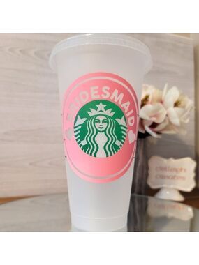 Starbucks Wedding Party Tumbler / To Go Cup